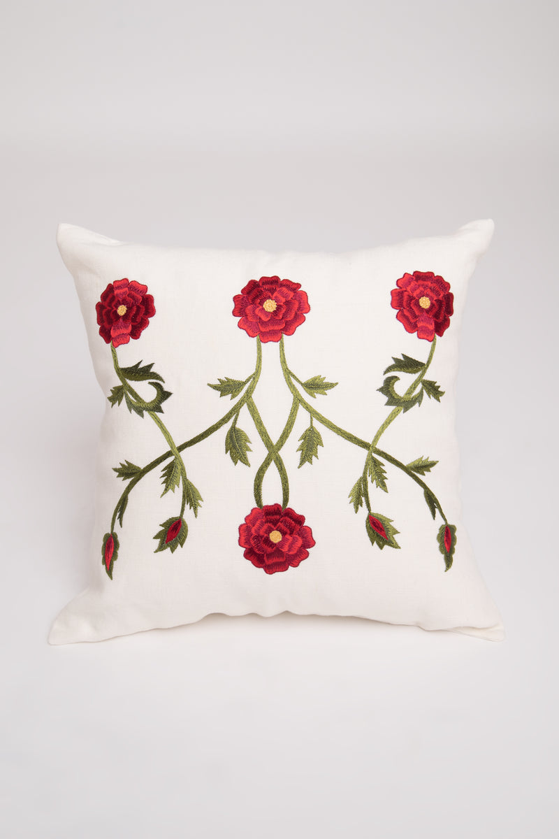 Small Poppy Flower Cushion