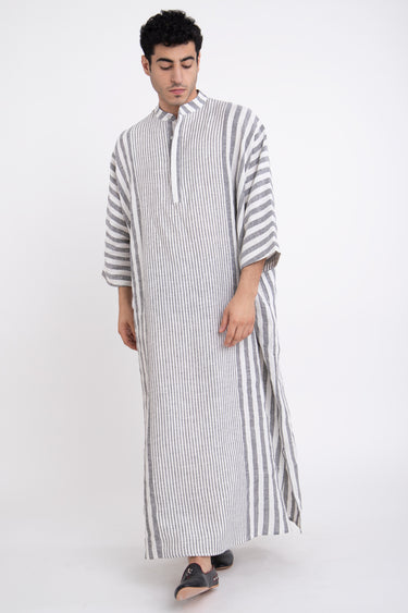 Frankie Linen Striped Jellaba