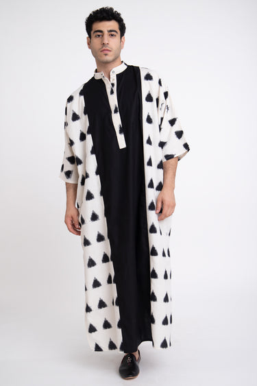 Frankie Cotton Handwoven Black & White Jellaba