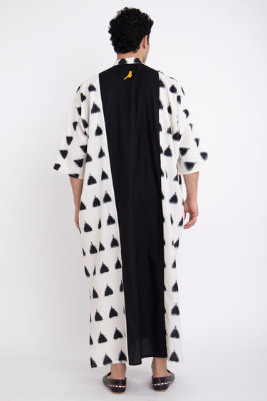 Frankie Cotton Handwoven Black & White Jellaba