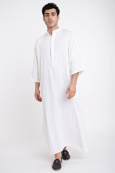 Frankie Linen White Jellaba