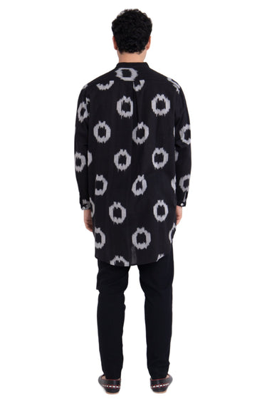 Mounir Ikat Black Circles Shirt