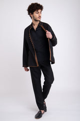 Loro Piana Wool and Cashmere Black Jacket