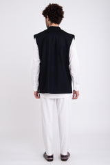 Hassan Lambswool Black Gilet