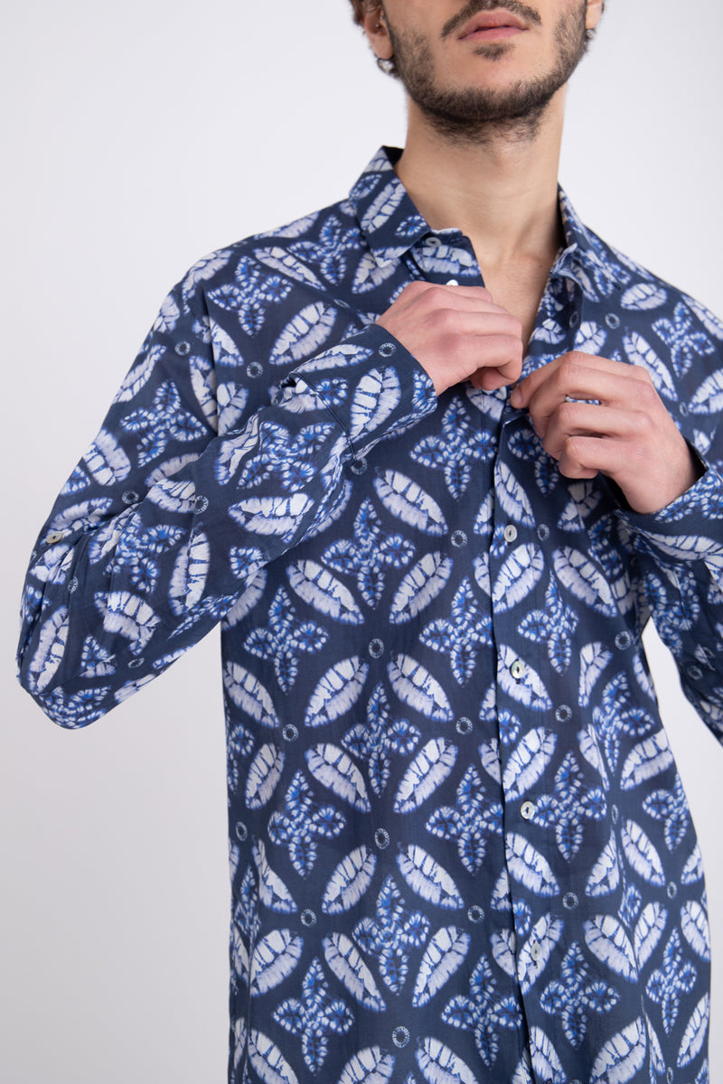 Mohamad Cotton Blue Shirt