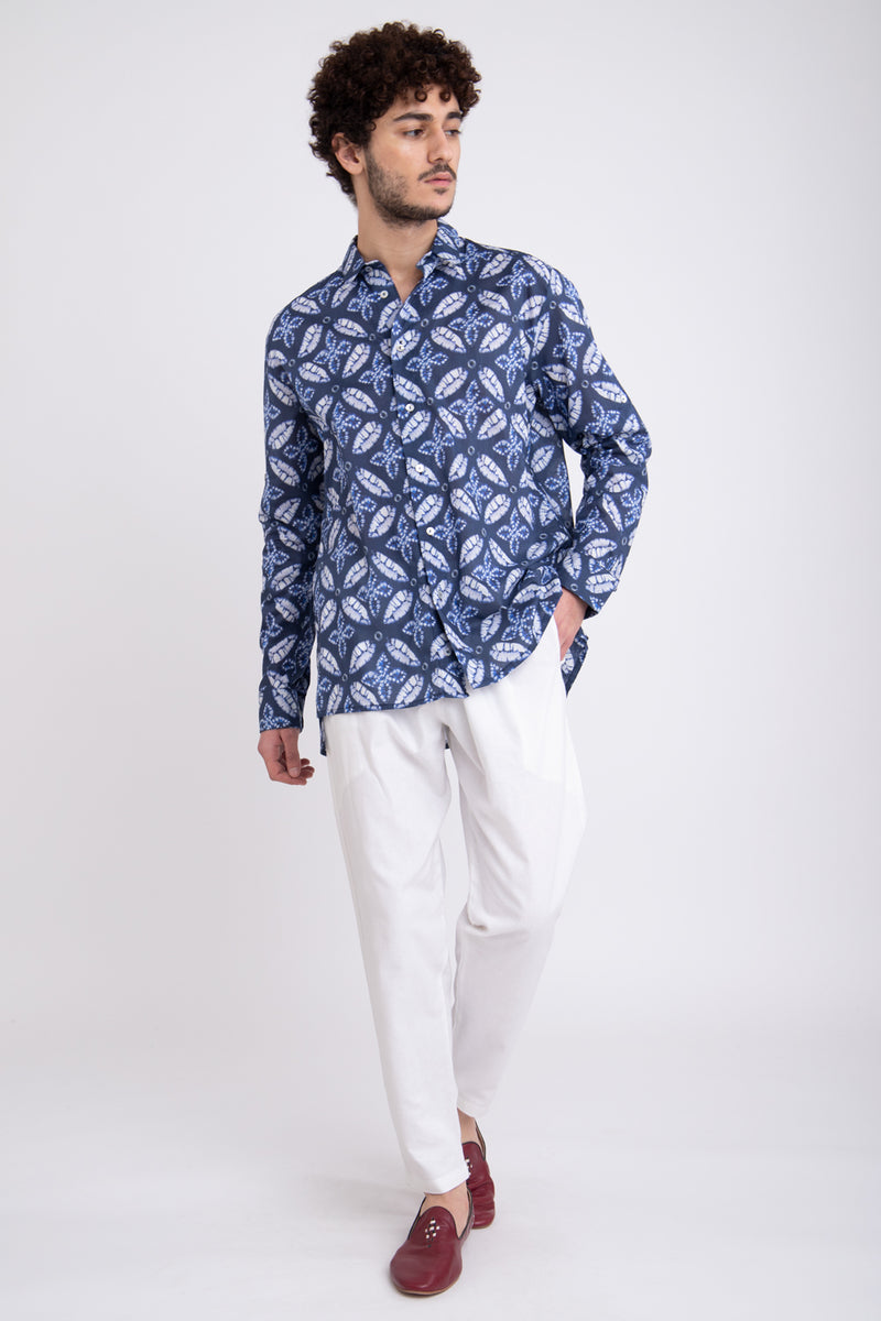 Mohamad Cotton Blue Shirt