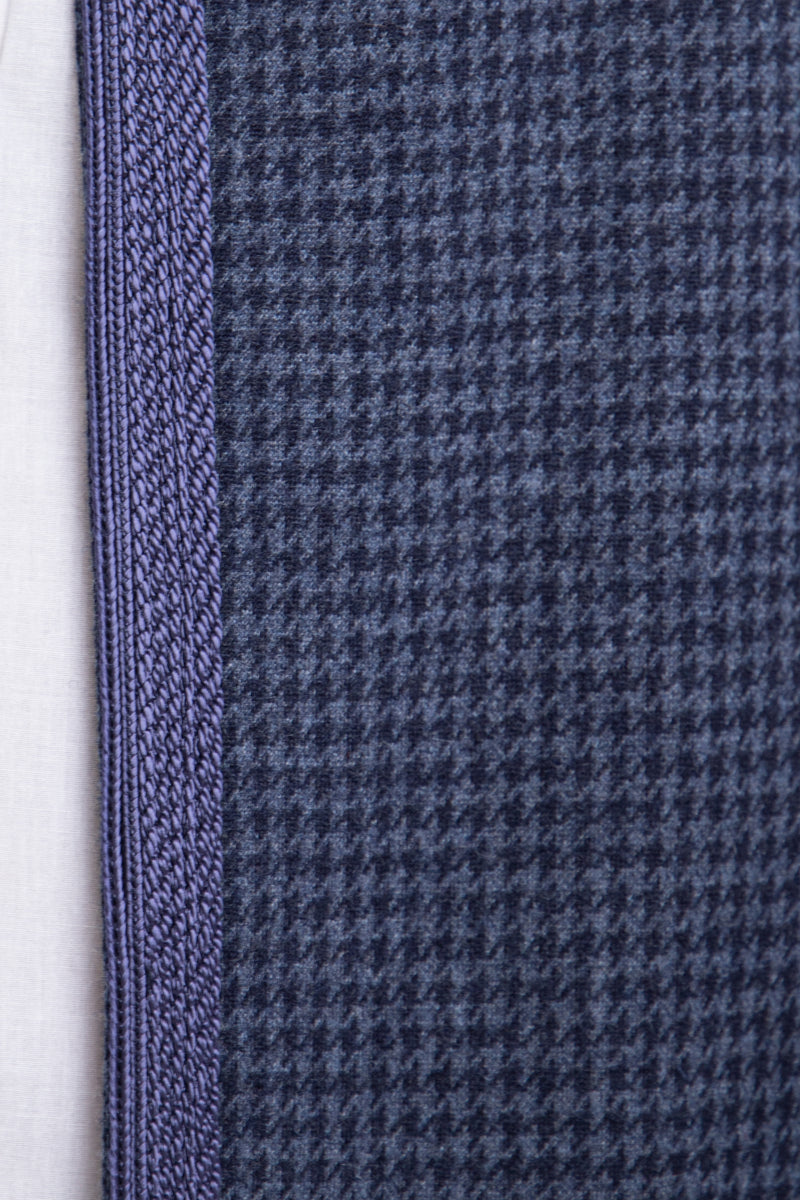 Loro Piana Cashmere & Wool Herringbone Navy Jacket