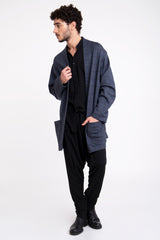 Khaled Loro Piana Wool & Cashmere Blue Jacket