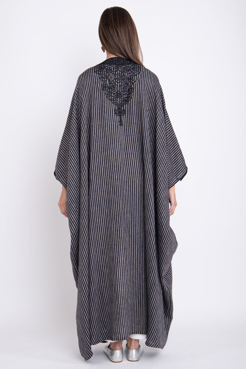 Classic Linen Grey Abaya