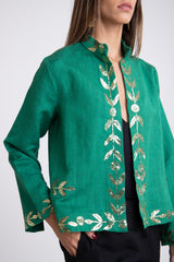 Salma Silk Tareq Emerald Jacket
