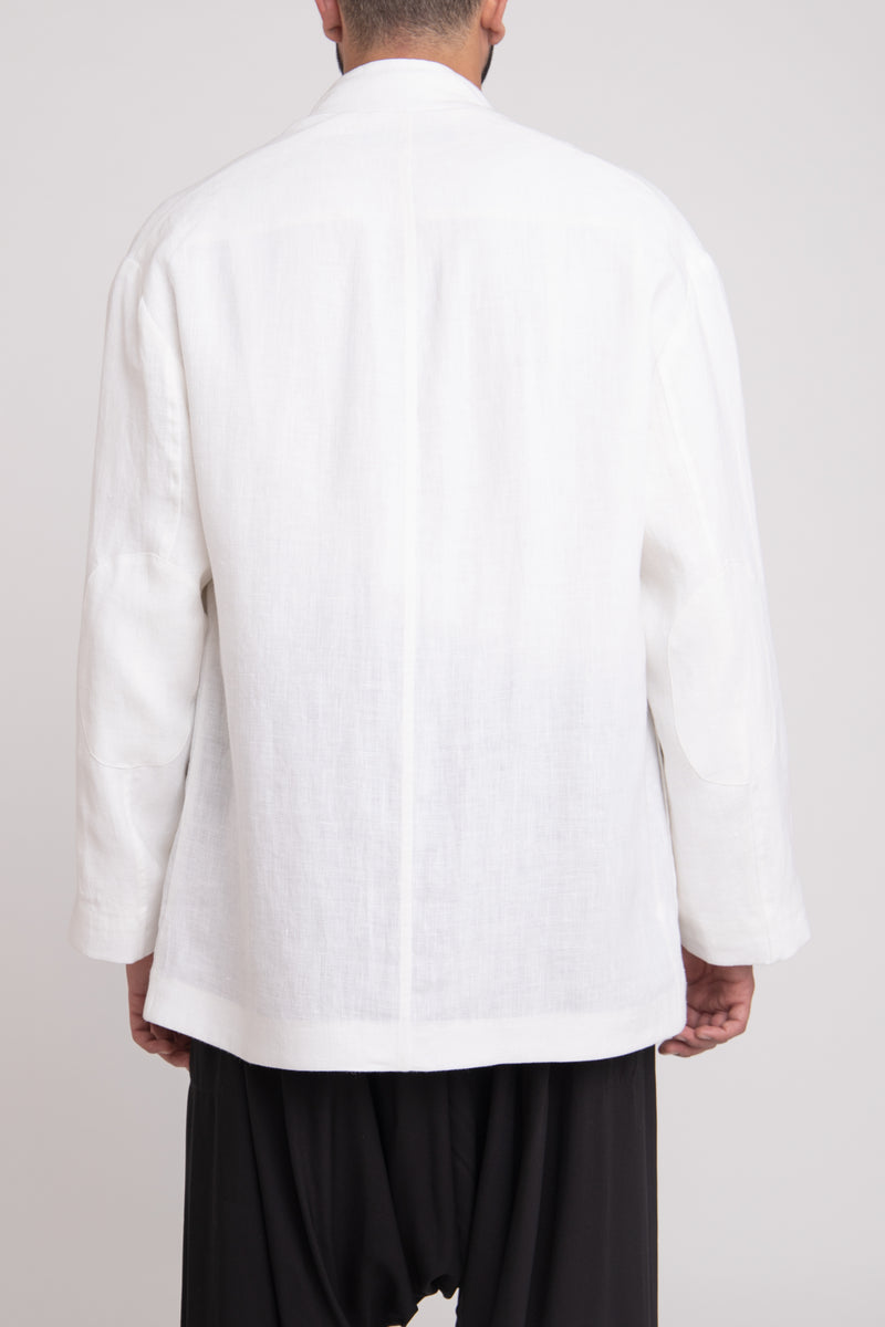 Yaya Linen White Jacket