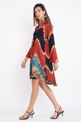 Eva Cotton Silk Tie-Dye Tunic